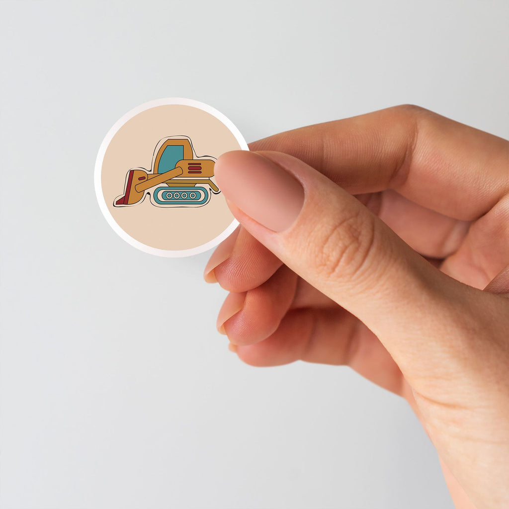 500 stickers/car transportation tool labels, children's cartoon reward, construction vehicles, excavators, forklifts, stickers
