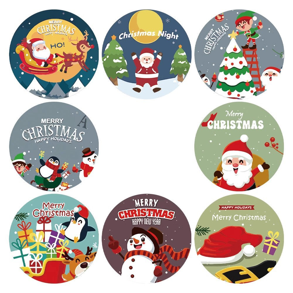 500 Stickers/Christmas decorations,decorative envelopes,gift seals,festive stickers