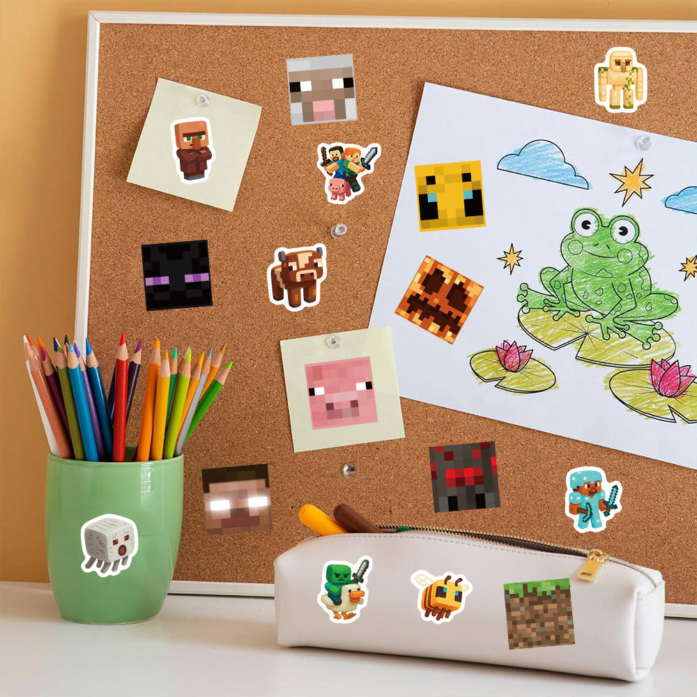 500 Stickers/Minecraft volume sticker DIY cartoon game planner stationery table decoration sealing sticker
