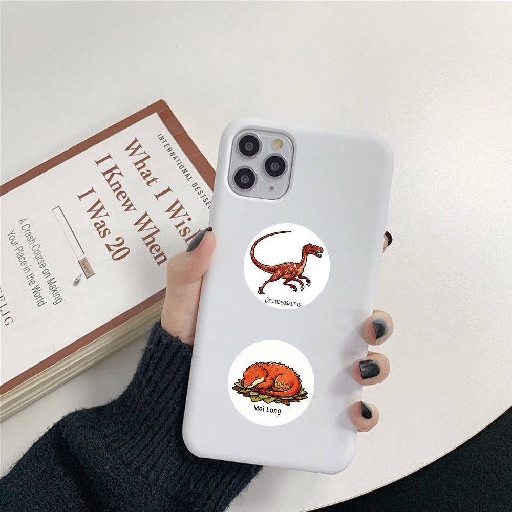 500 Stickers/Cartoon dinosaur roll-up stickers for DIY stationery and water cup decoration