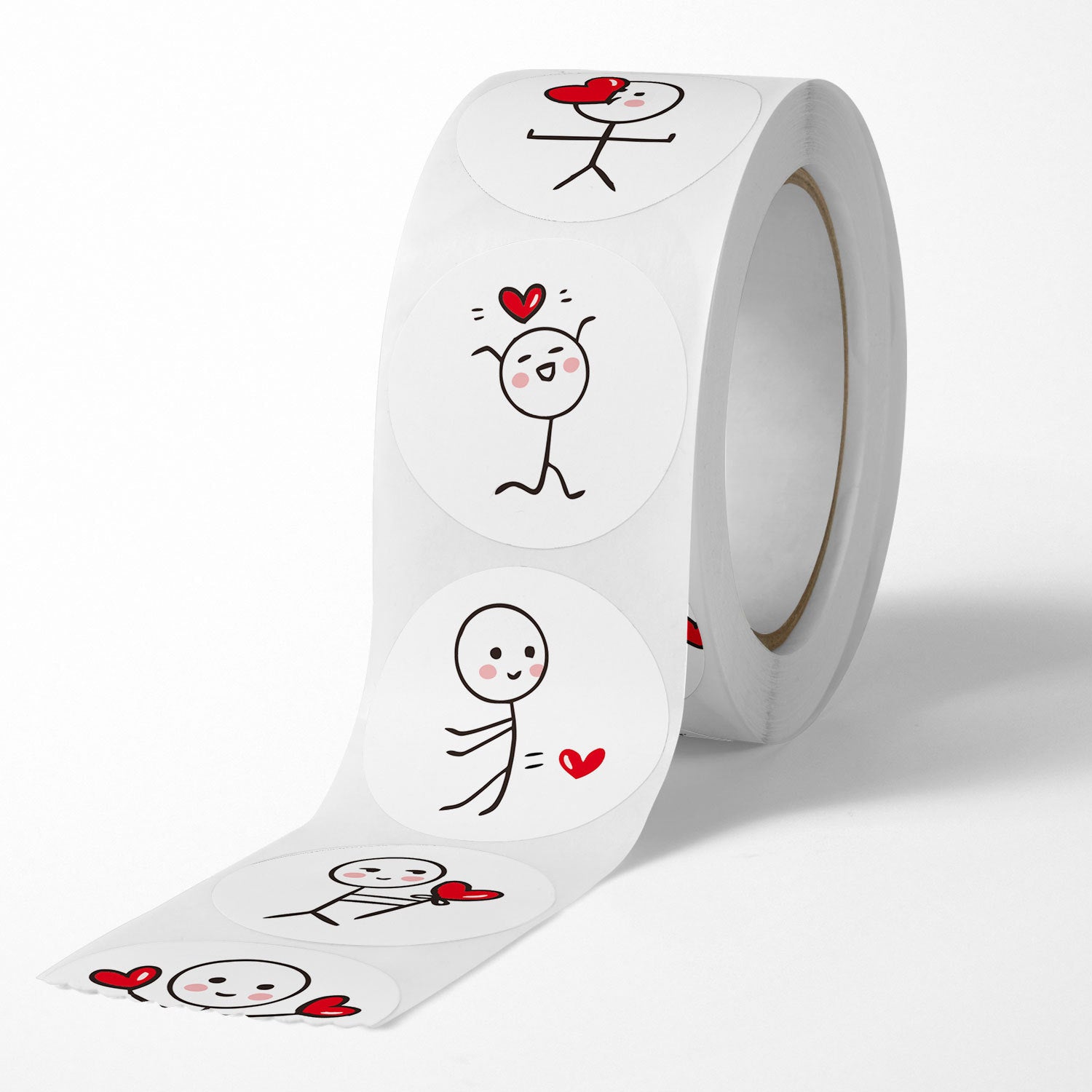 500 Stickers/Stickers of stick figures, cartoon style, cute and creative, round shape, children's stickers