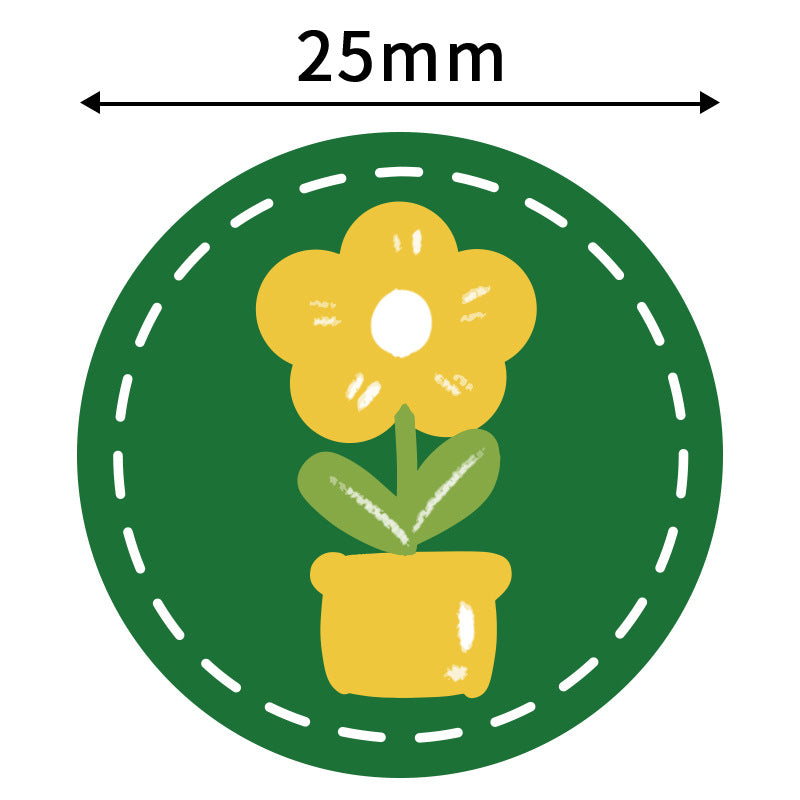 500 pieces/roll of cute cartoon stickers, round sealing stickers, suitable for children's gift packaging and decoration, as well as sealing purposes