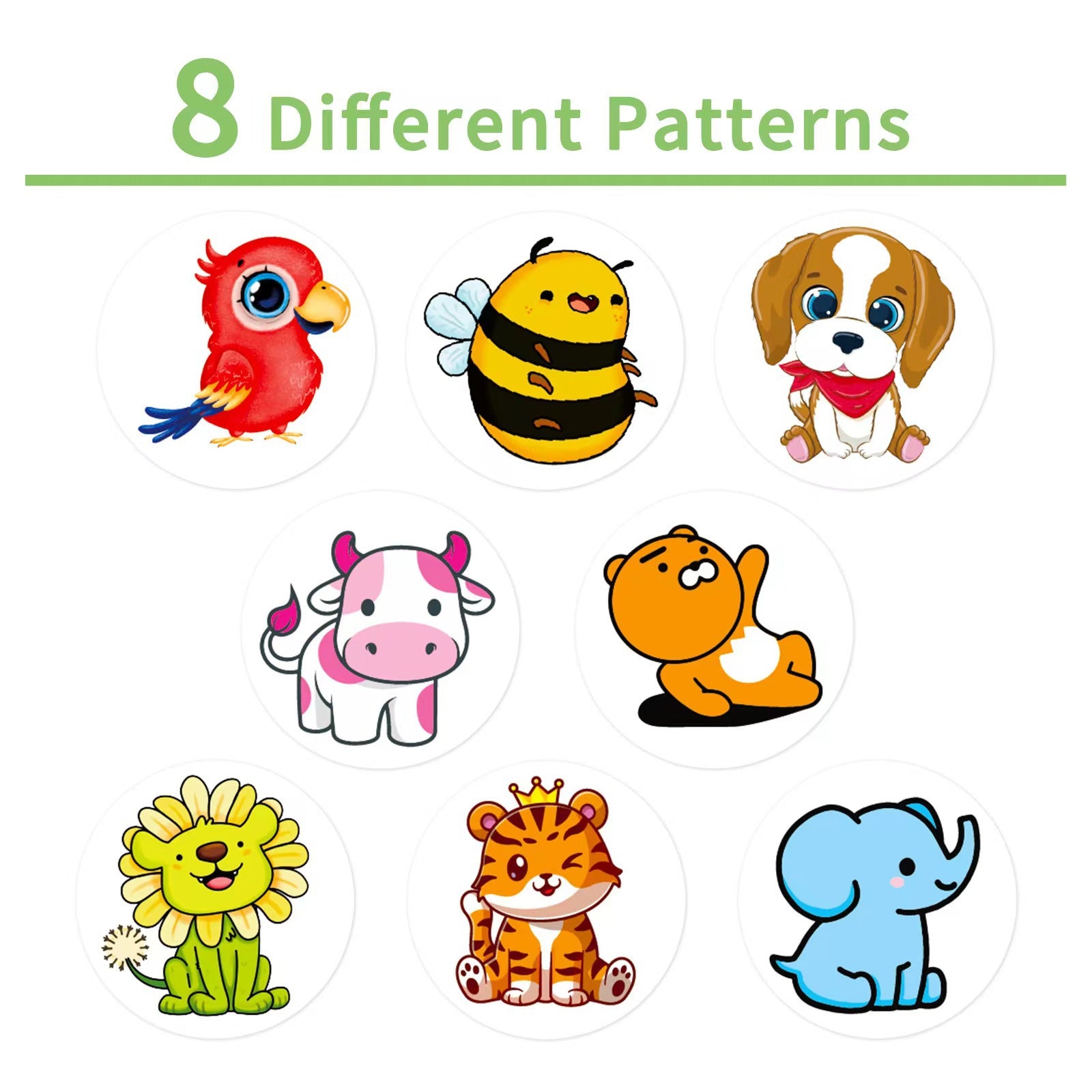 500 Stickers/cute cartoon animal stickers, children's reward labels, adhesive stickers