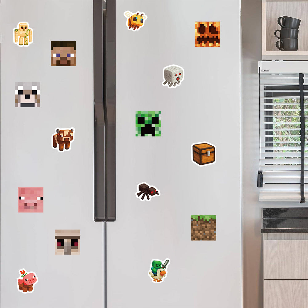 2000Stickers/4Roll Minecraft volume sticker DIY cartoon game planner stationery table decoration sealing sticker