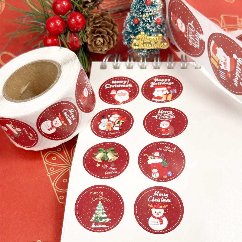 500 Stickers/Christmas stickers,cartoon window displays,snack decorations,holiday gifts,sealing stickers