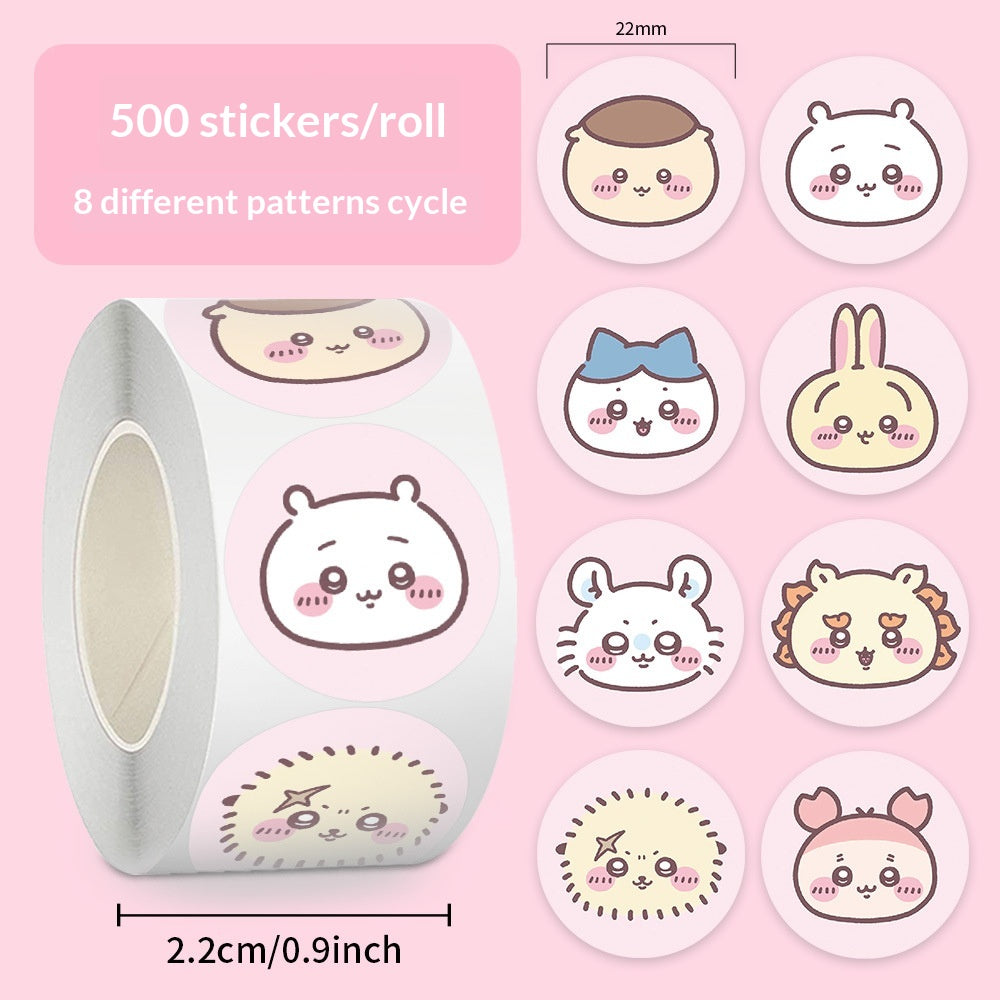 500 Stickers of Jiyikawa sealing stickers, cute handwriting material stickers for children