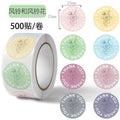 500 Pieces/roll of wind chimes and wind chime flower stickers, adhesive labels, gift packaging labels