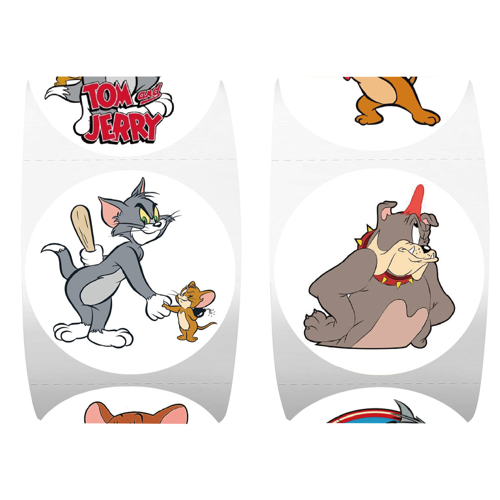 500 Stickers Mouse and Cat Roll Seal Stickers for Children's Stationery and Luggage Decorations