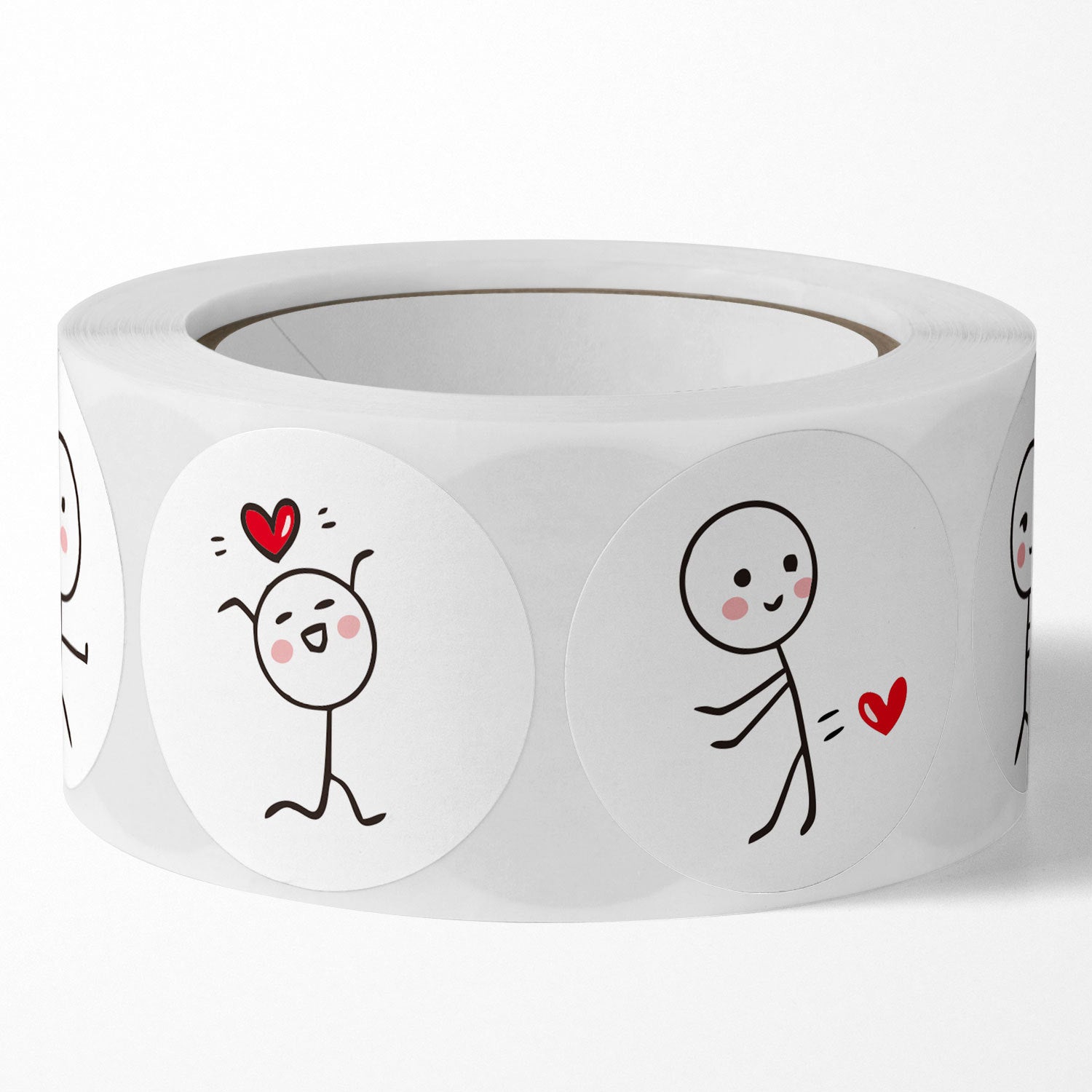 500 Stickers/Stickers of stick figures, cartoon style, cute and creative, round shape, children's stickers