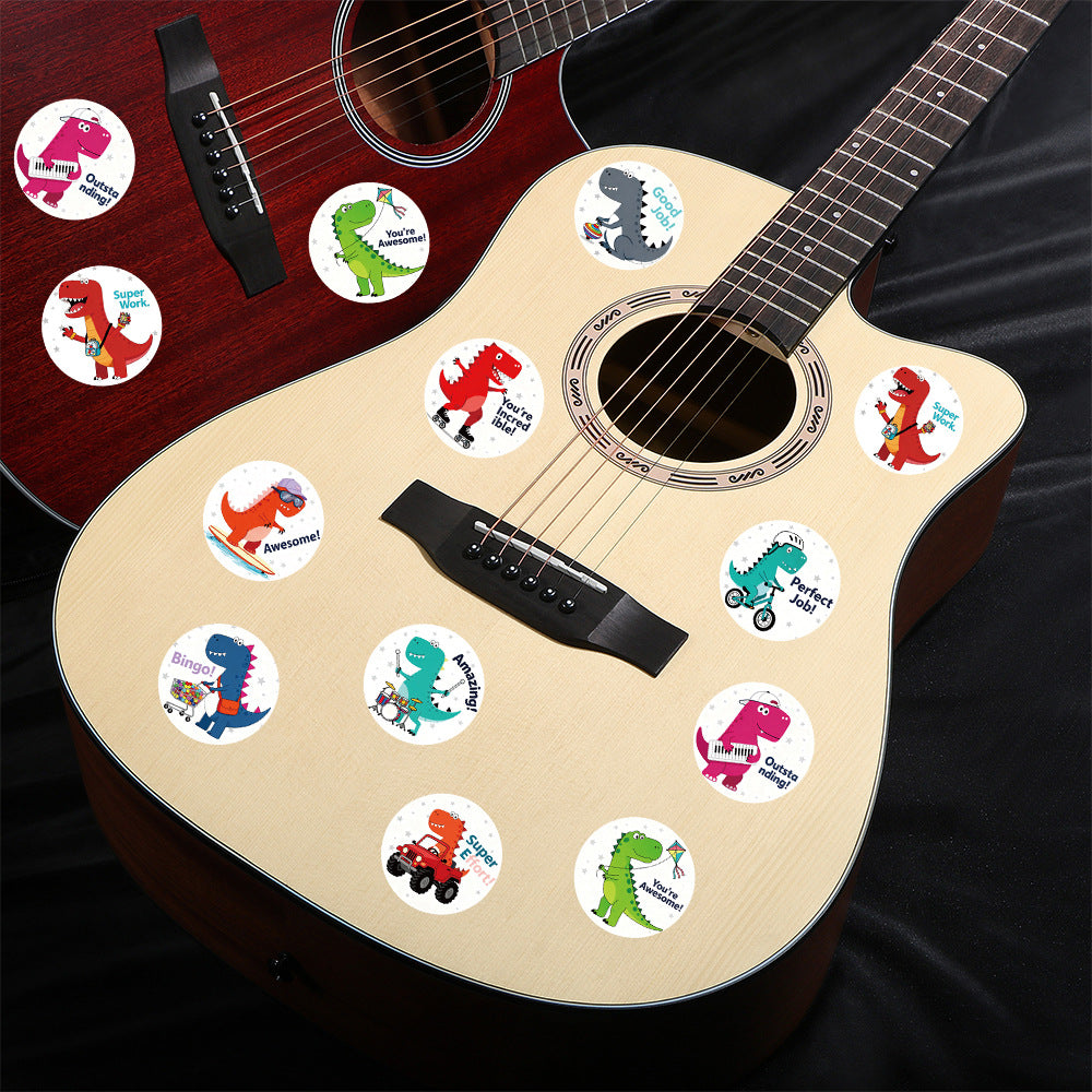 500 Stickers/roll cartoon dinosaur roll stickers DIY stationery water cup decorative stickers