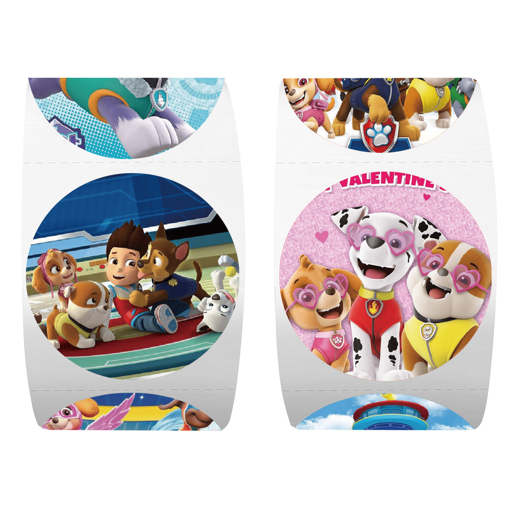 2000 Stickers/4 Roll PAW Patrol Roll-up Reward Stickers for Children, DIY Planner Tape, Stationery, Desktop Decorations