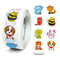 500 Stickers/cute cartoon animal stickers, children's reward labels, adhesive stickers