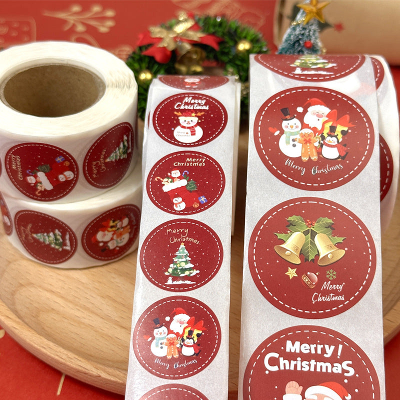 500 Stickers/Christmas stickers,cartoon window displays,snack decorations,holiday gifts,sealing stickers