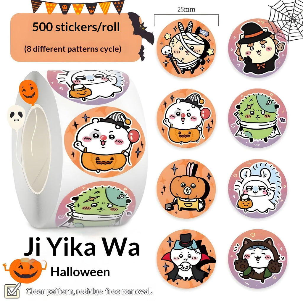 500 Stickers of Jiyikawa sealing stickers, cute handwriting material stickers for children
