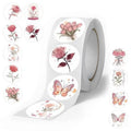 500 stickers/vintage romantic rose, sealing sticker, small round sealing, stationery sticker