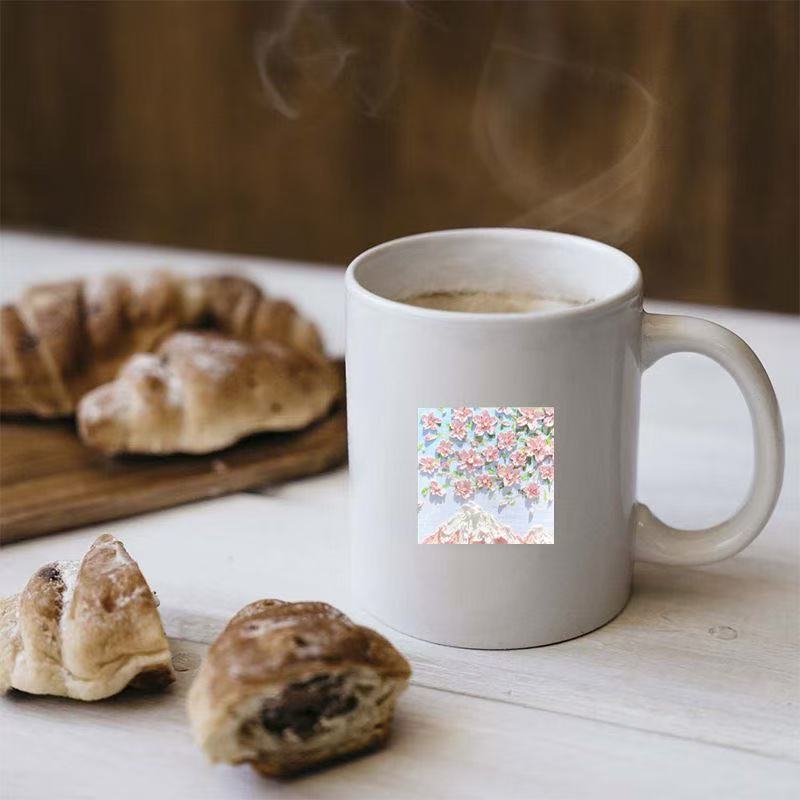 Oil painting landscape healing decorative phone case waterproof sticker