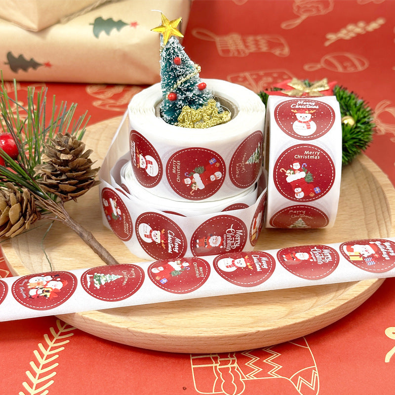 500 Stickers/Christmas stickers,cartoon window displays,snack decorations,holiday gifts,sealing stickers