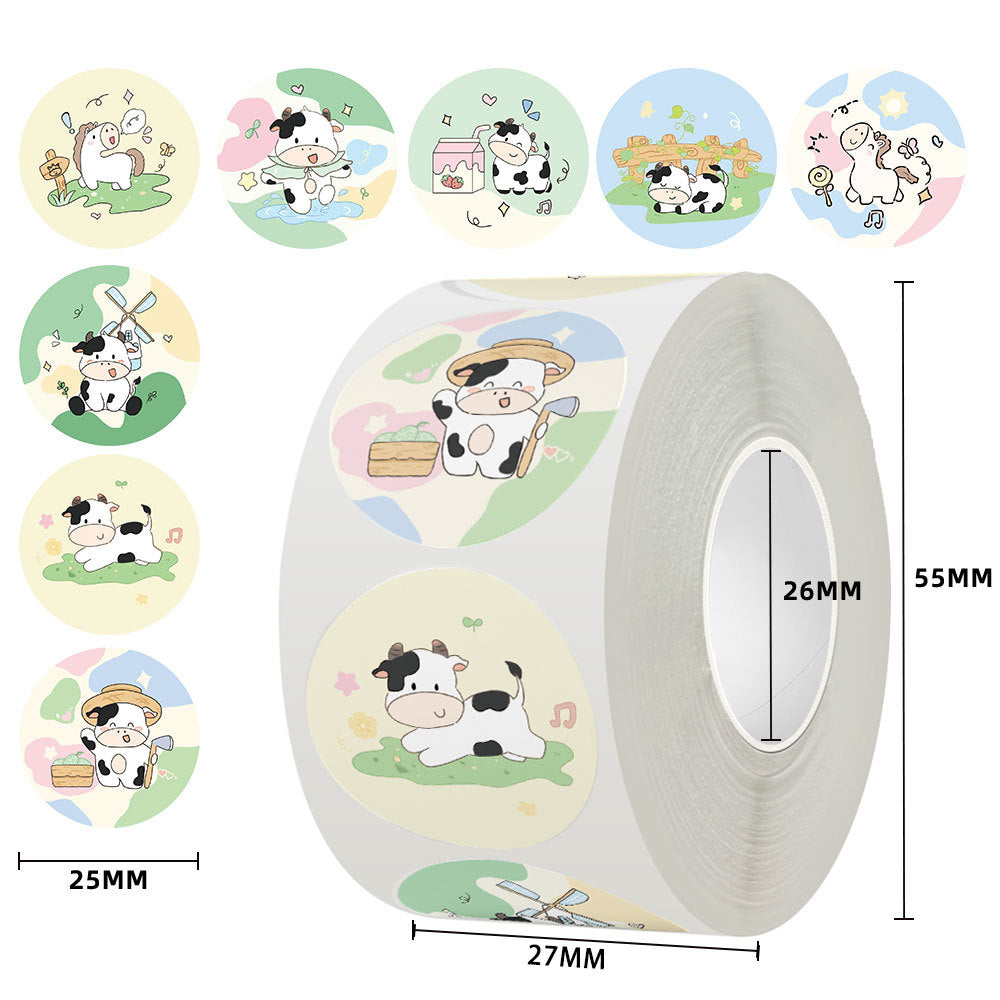 500 Stickers/Brave Ox, cute stickers, gift packaging, candy sealing stickers