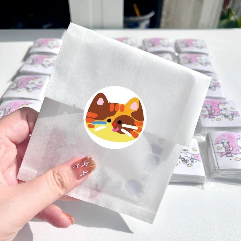500 Stickers/Illustrated cat graffiti roll sticker, cute cartoon niche colorful cat decorative sticker