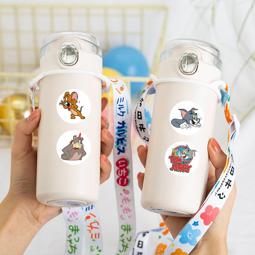 500 Stickers Mouse and Cat Roll Seal Stickers for Children's Stationery and Luggage Decorations