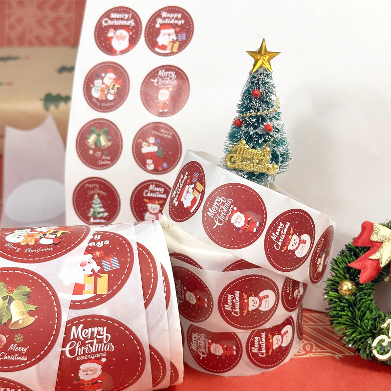 500 Stickers/Christmas stickers,cartoon window displays,snack decorations,holiday gifts,sealing stickers