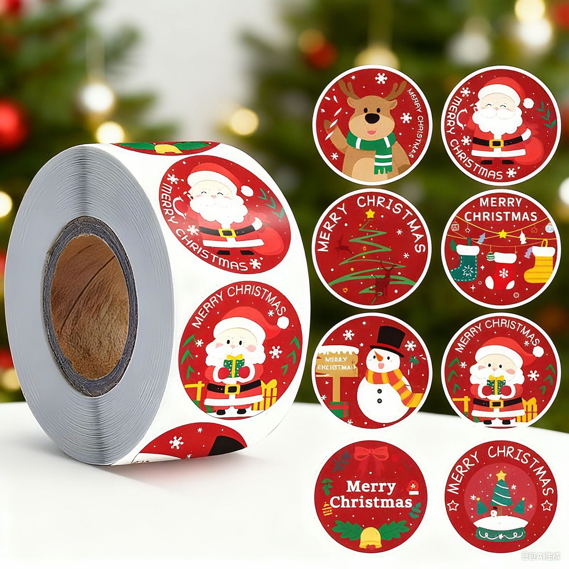 500 Stickers/Christmas stickers,cartoon window displays,snack decorations,holiday gifts,sealing stickers