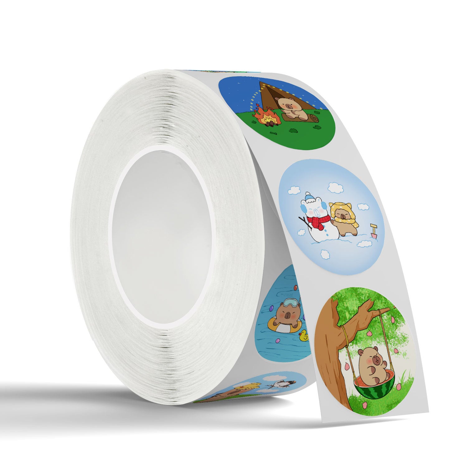 500 Stickers/Cartoon animal capybara sticker, anime decorative sealing sticker