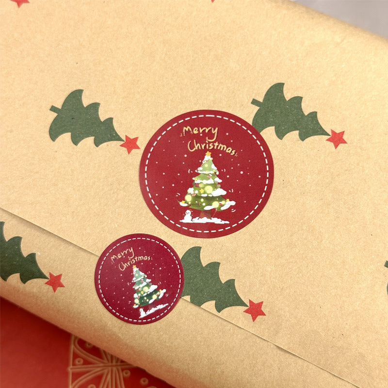500 Stickers/Christmas stickers,cartoon window displays,snack decorations,holiday gifts,sealing stickers