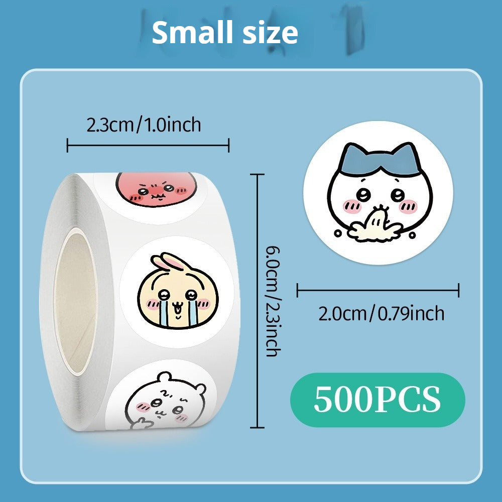 500 Stickers of Jiyikawa sealing stickers, cute handwriting material stickers for children